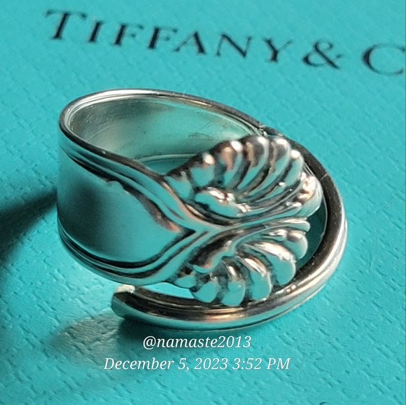 1880 Tiffany & Company Sterling silver Spoon Ring Handcrafted #52 - Picture 11 of 12
